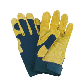 Christelle Gants de jardin avec protection de l'avant-bras pour hommes/ femmes, gants de travail durables en cuir de vachette pour jardiniers et  agriculteursxl